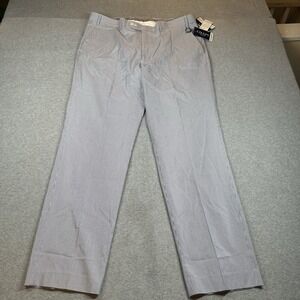 Chaps Seersucker Pants Mens‎ 38x32 Blue White Stripe 100% Cotton Casual Summer